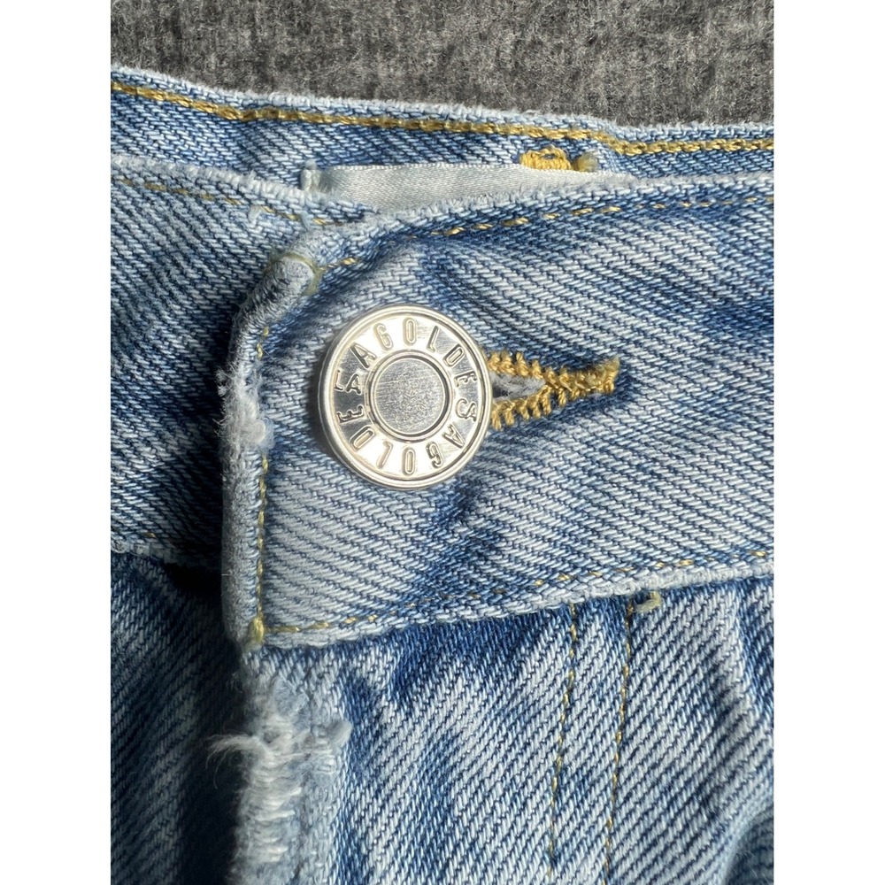 AGOLDE Parker Vintage Cut Off Shorts Light Wash Distressed Denim Size 25 - Picture 4 of 12